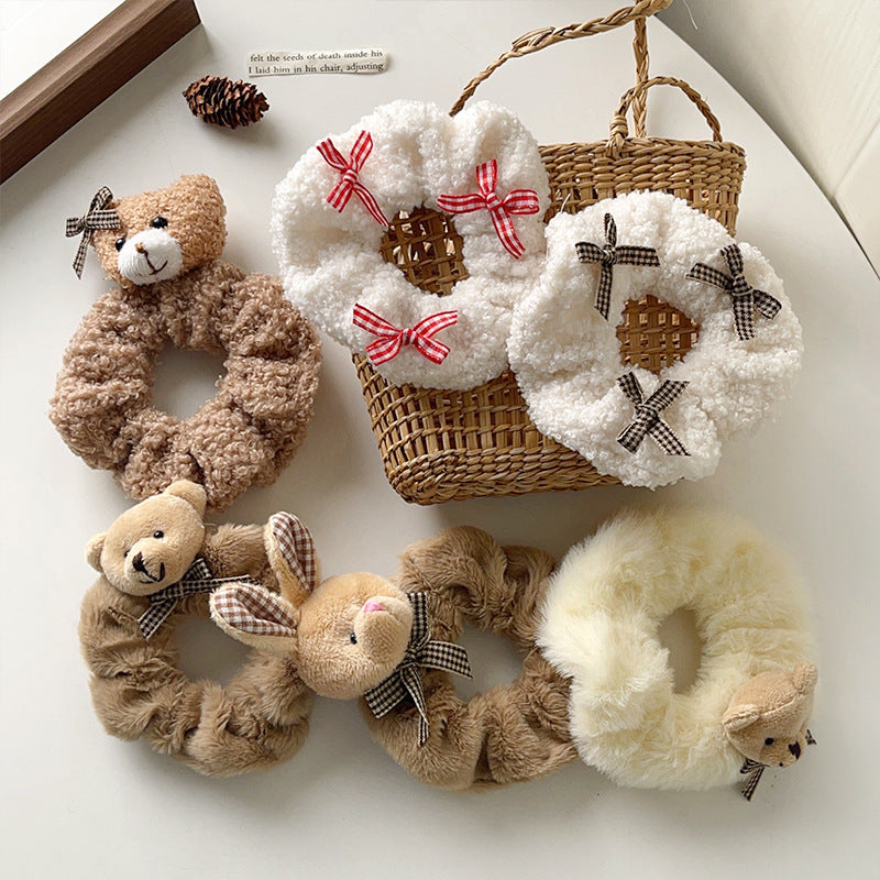 Women's Cute Animal Plush Hair Tie