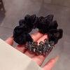 elegant simple style solid color organza hair tie