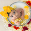 fashion children's solid color double-layer bowknot hairband