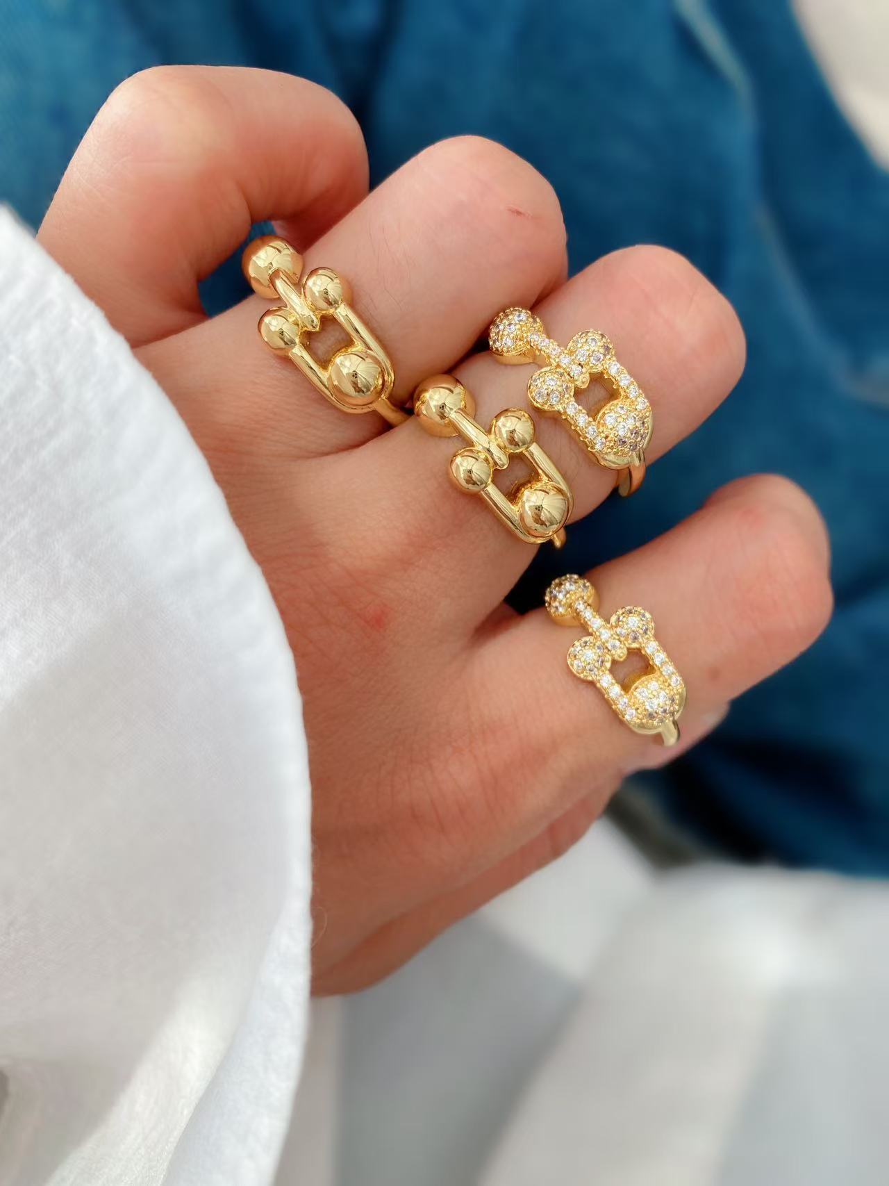 Jewelry Vintage Style Classic Style Geometric Copper Zircon Plating Rings Bracelets