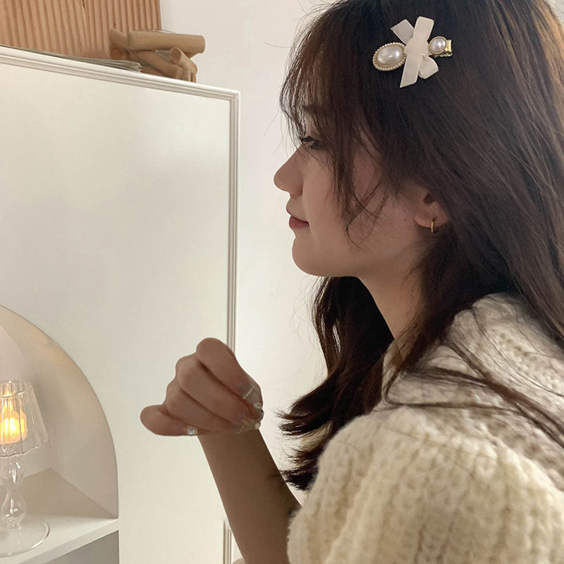 Women's Elegant Classic Style Bow Knot Cloth Hair Clip Hair Tie