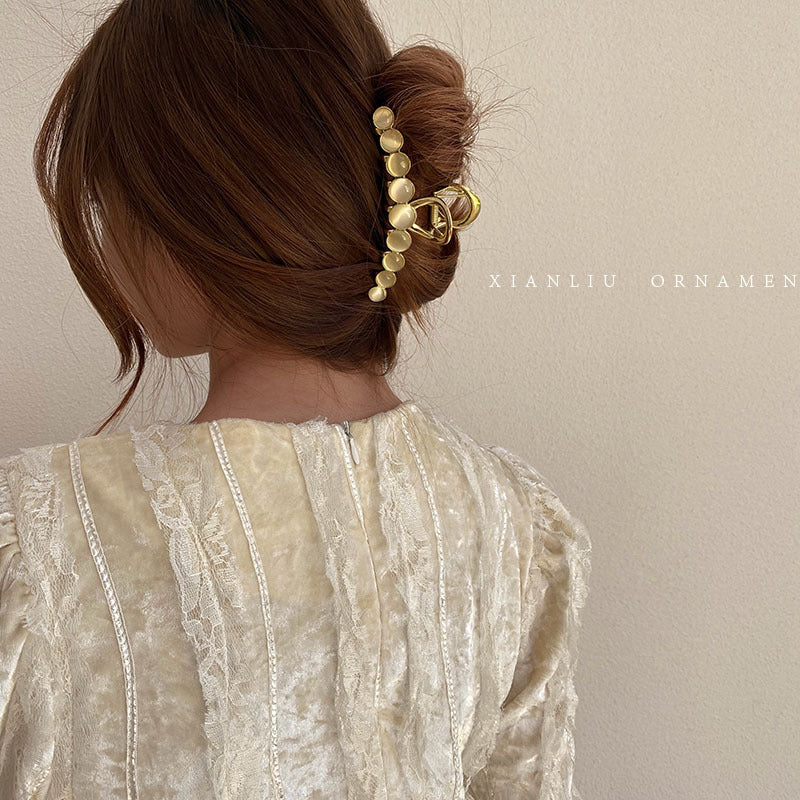 elegant round alloy hair claws