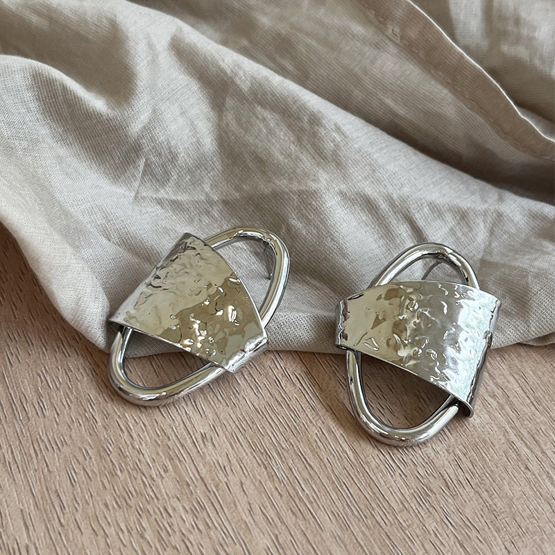 1 Pair Casual Simple Style Geometric Hollow Out Copper Ear Studs