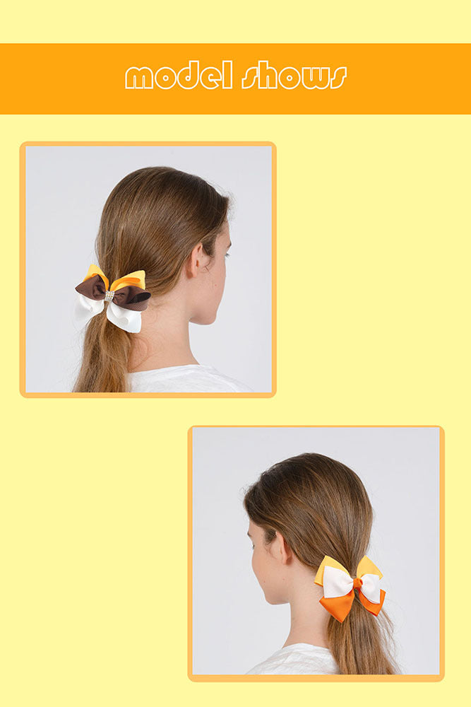 Girl'S IG Style Sweet Bow Knot Cloth Inlay Rhinestones Hair Clip