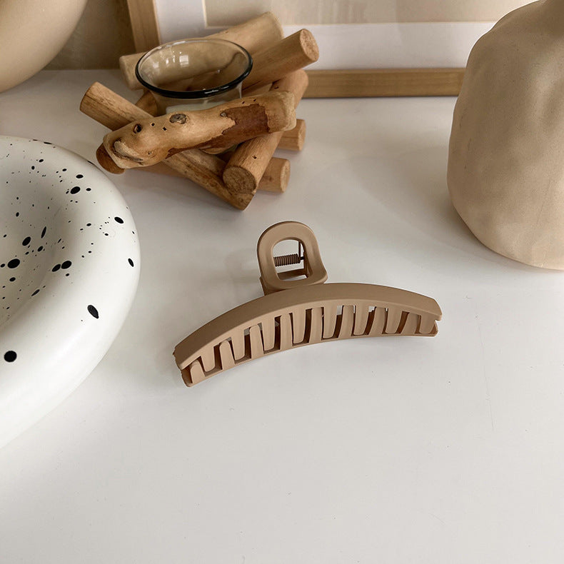 new milk tea coffee color clip elegant temperament hairpin simple hair accessories