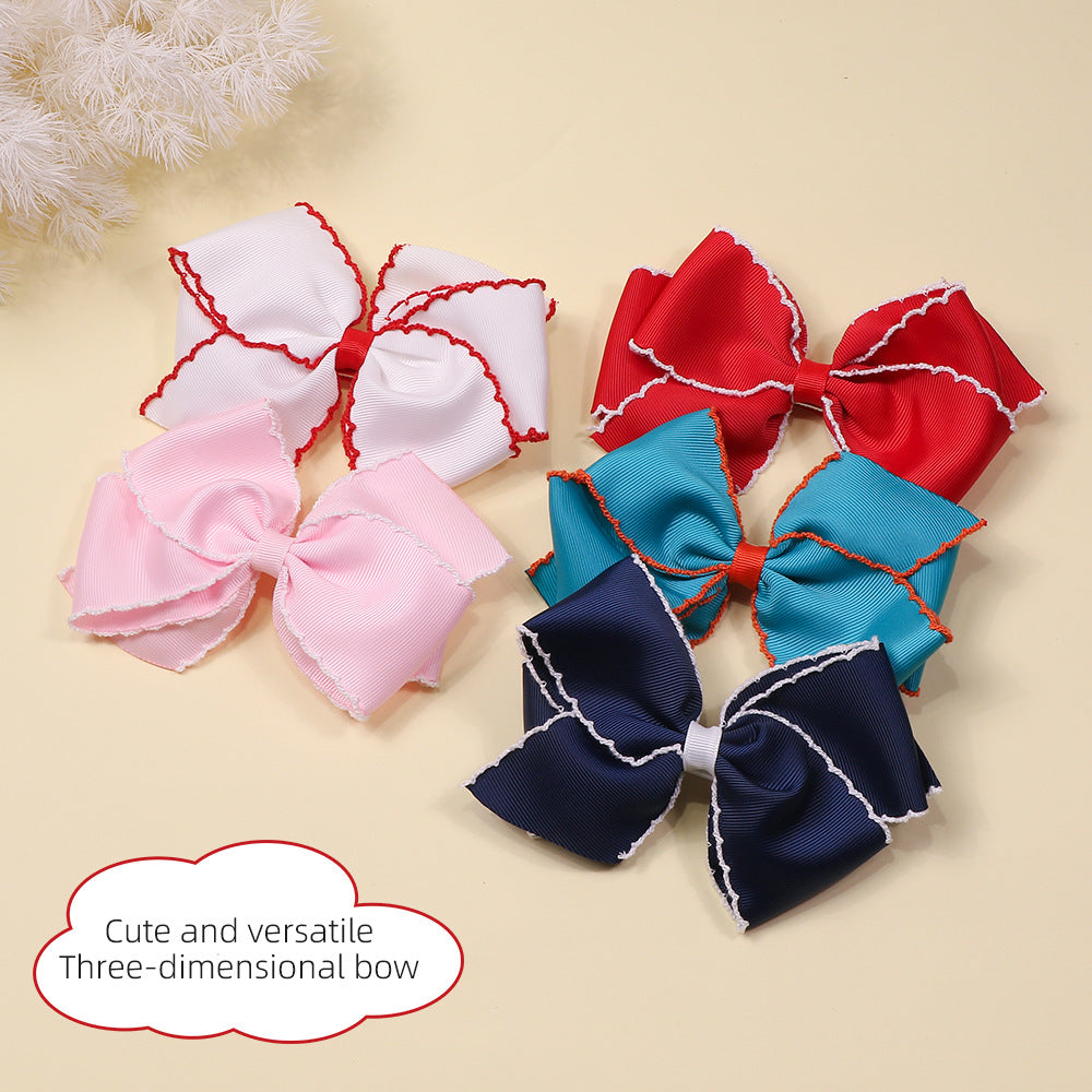 sweet bow knot cloth hair clip