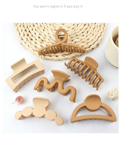 fashion geometric plastic resin stoving varnish hair claws 1 piece
