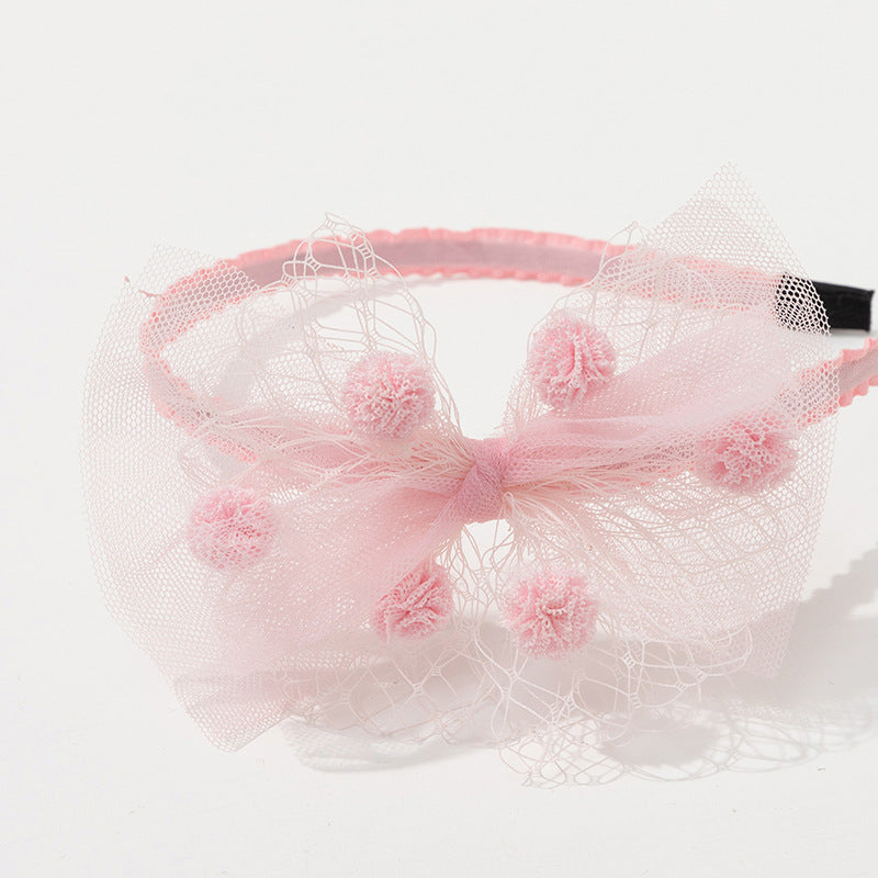 kid's simple style bow knot gauze hair band