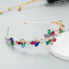 fashion alloy diamond glass drill flower headband korean metal headband