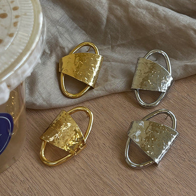 1 Pair Casual Simple Style Geometric Hollow Out Copper Ear Studs