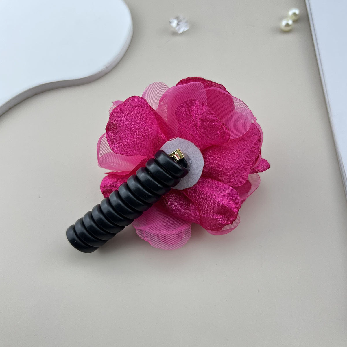 Women's Sweet Simple Style Flower Plastic Cloth Hair Tie