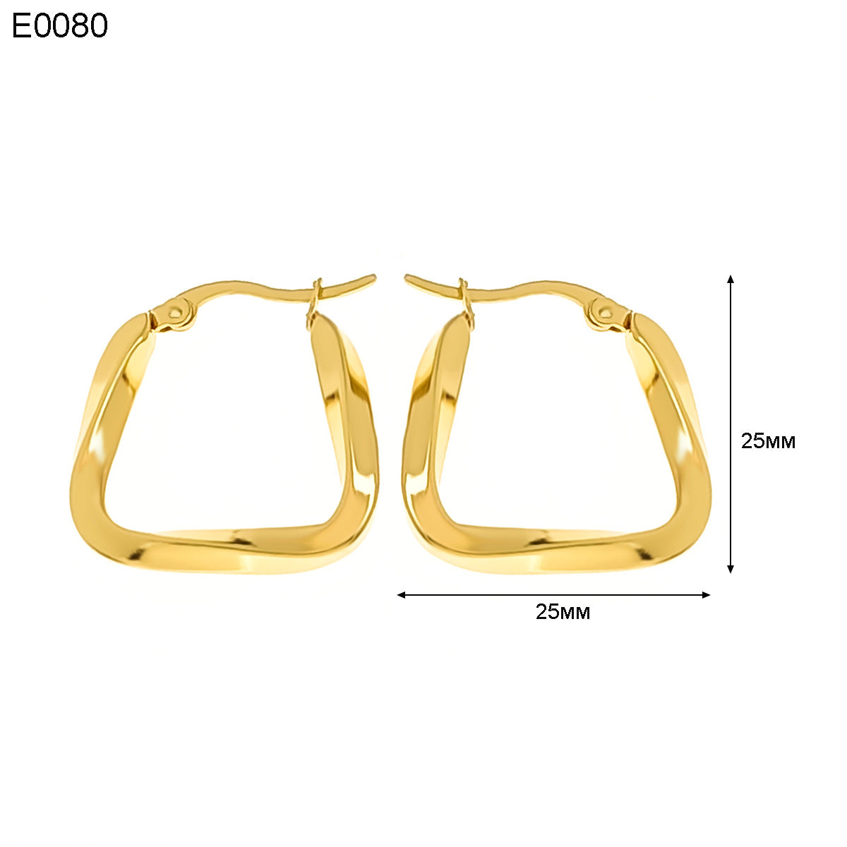 1 Pair Basic Simple Style Classic Style U Shape Geometric Round Plating Titanium Steel Earrings