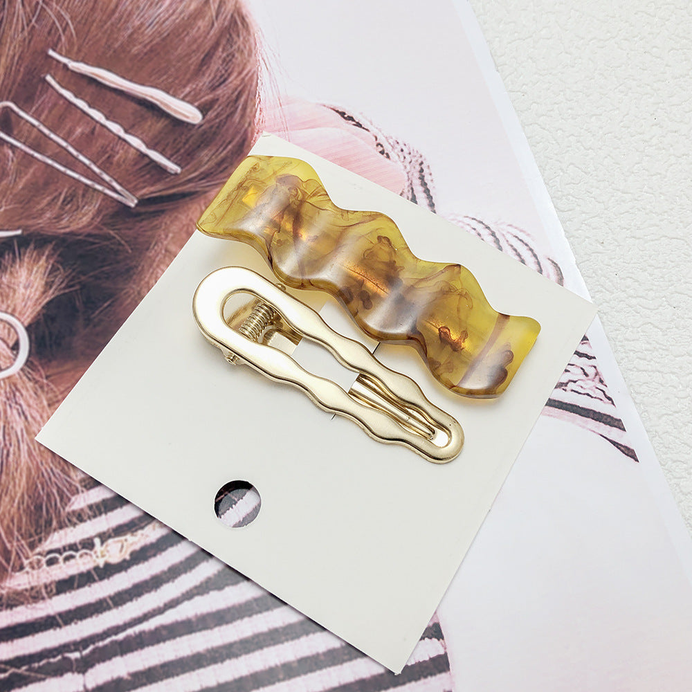 Women's Simple Style Classic Style Solid Color Alloy Plastic Tassel Hair Clip