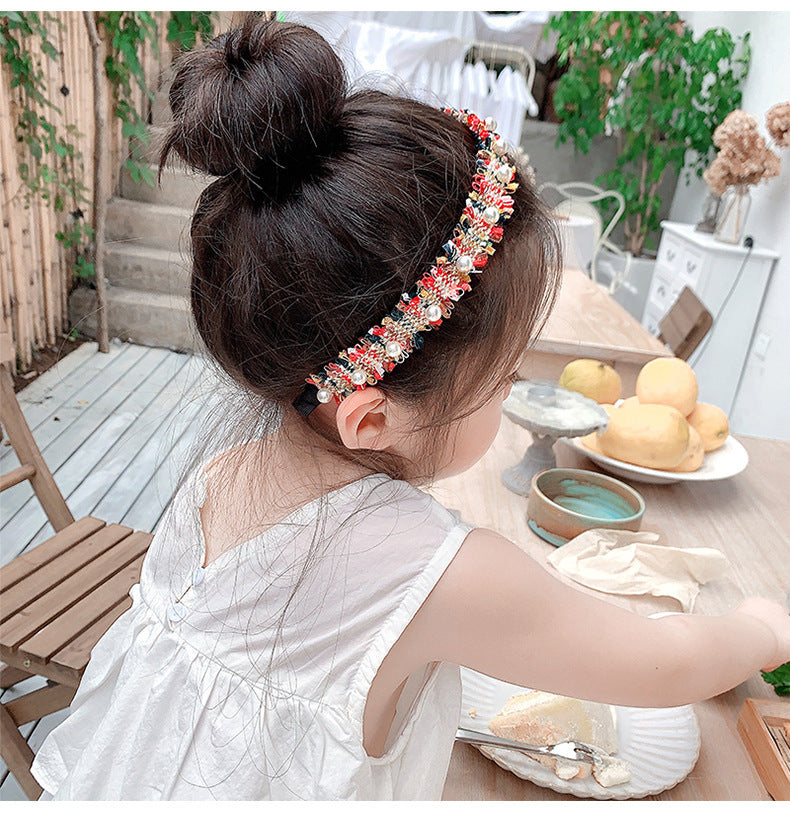 Girl'S Cute Simple Style Flower Cloth Hair Band