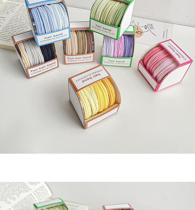 women's simple style solid color cloth hair tie