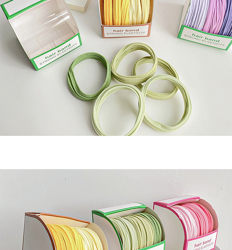 women's simple style solid color cloth hair tie