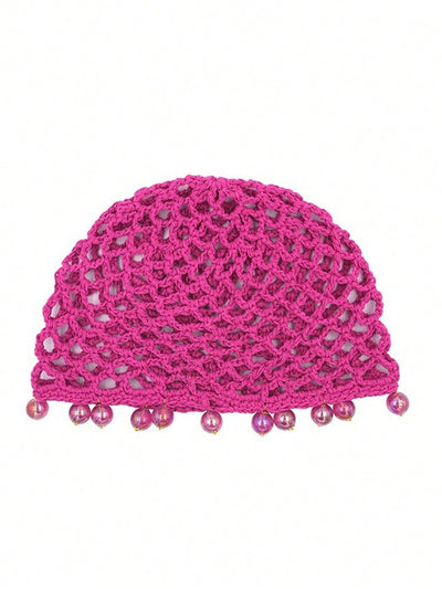 Women's Simple Style Solid Color Polyester Handmade Hollow Out Hair Band