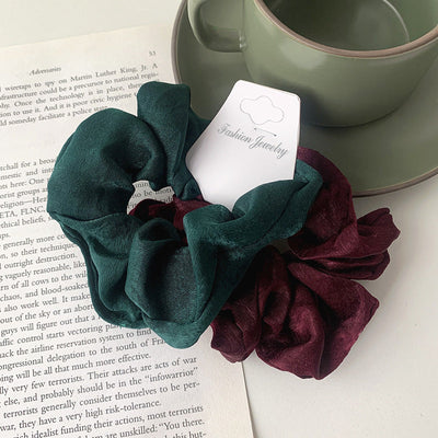 accessories solid color hair scrunchies combination