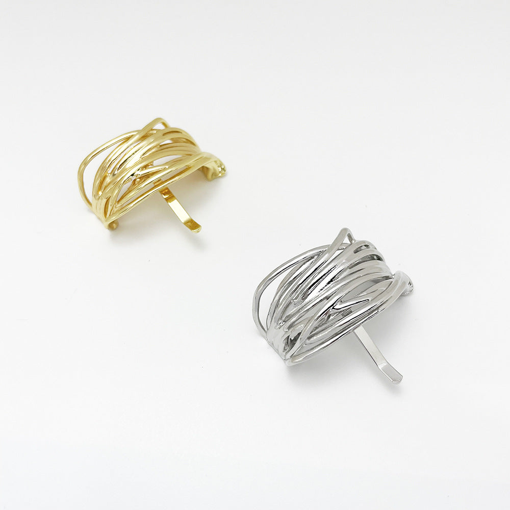 Women's Simple Style Solid Color Alloy Plating Hair Clip