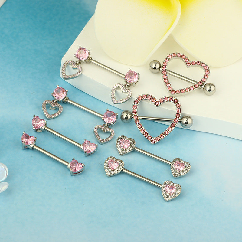 1 Piece 1 Set 1 Pair Belly Rings Simple Style Solid Color 304 Stainless Steel Inlay Rhinestones Belly Rings