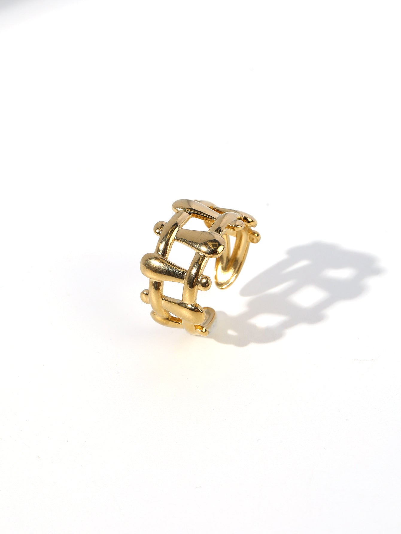 Jewelry Retro Starfish Heart Shape 304 Stainless Steel Plating Open Rings