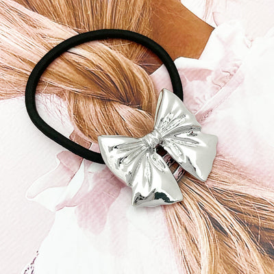 Women's Lady Bow Knot Alloy Plating Hair Tie