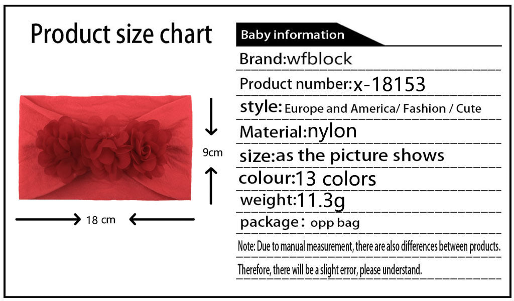 fashion flower cloth hair band