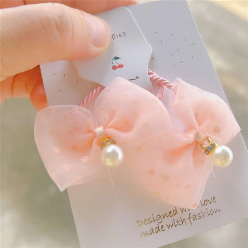 simple style bow knot cloth hair clip