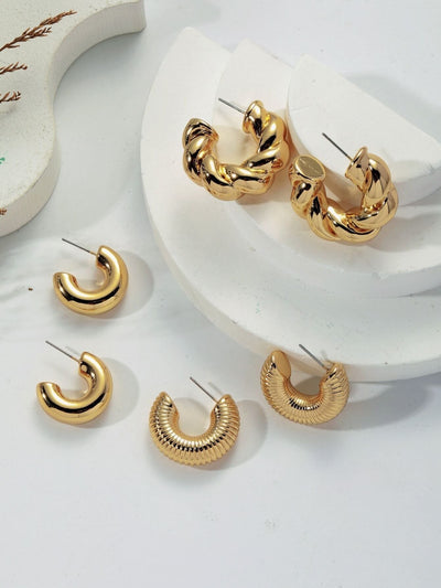 1 Set Casual Elegant Streetwear Geometric Plating Copper Earrings