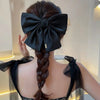 fashion bow knot cloth inlay artificial gemstones hair clip 1 piece