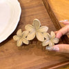 Women's Lady Floral Plastic Resin Stoving Varnish Hair Claws