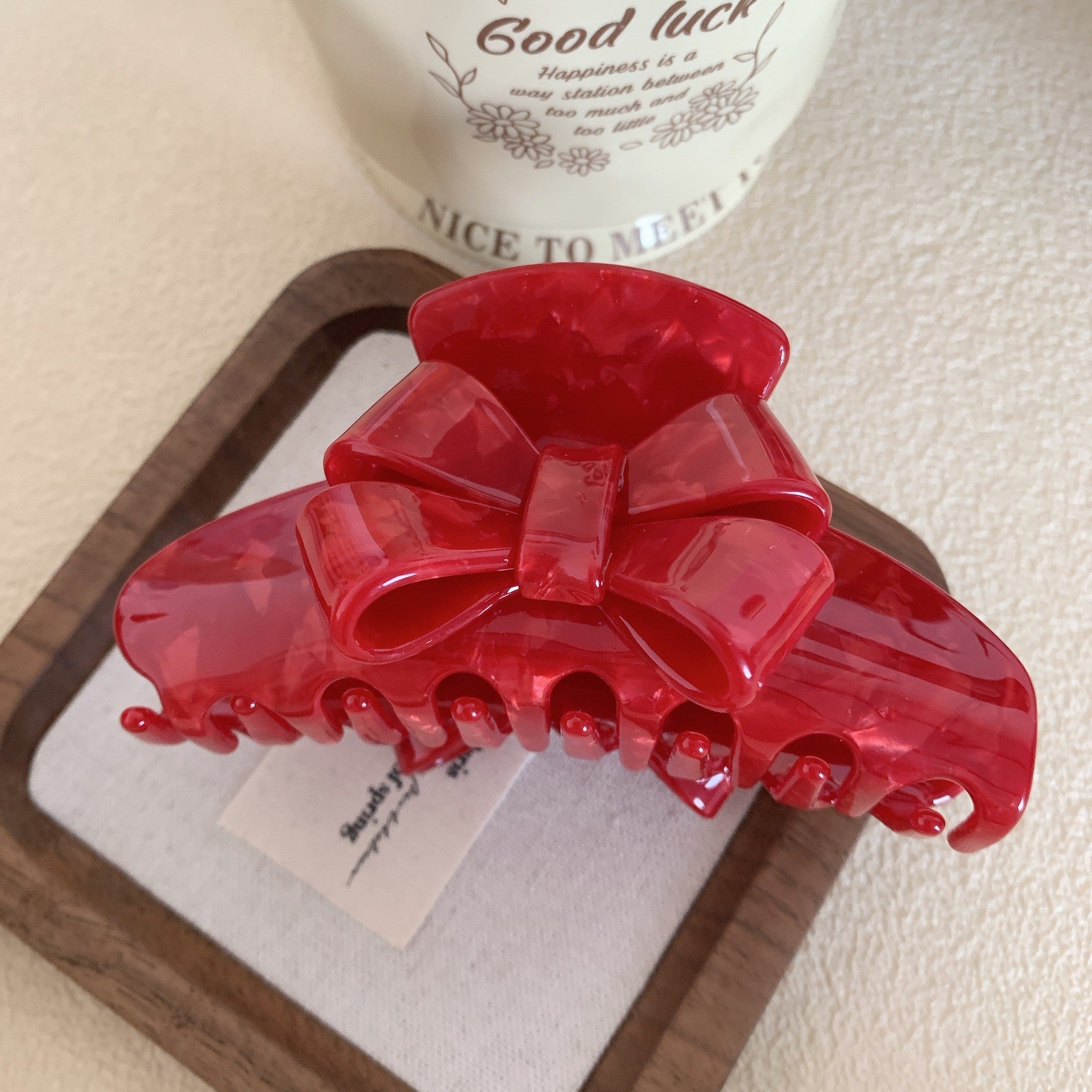 Women's Elegant Simple Style Bow Knot Acetic acid sheets Hair Claws