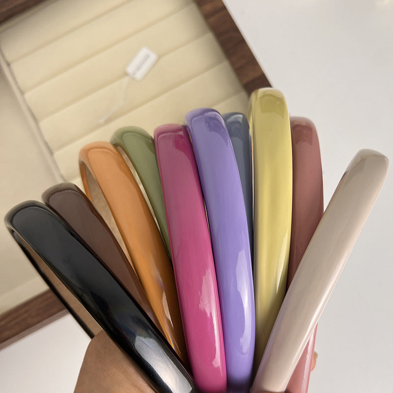 fashion solid color plastic hair band
