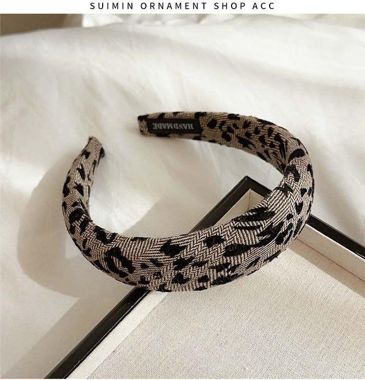 Retro Women's Leopard Cloth Resin Hair Band