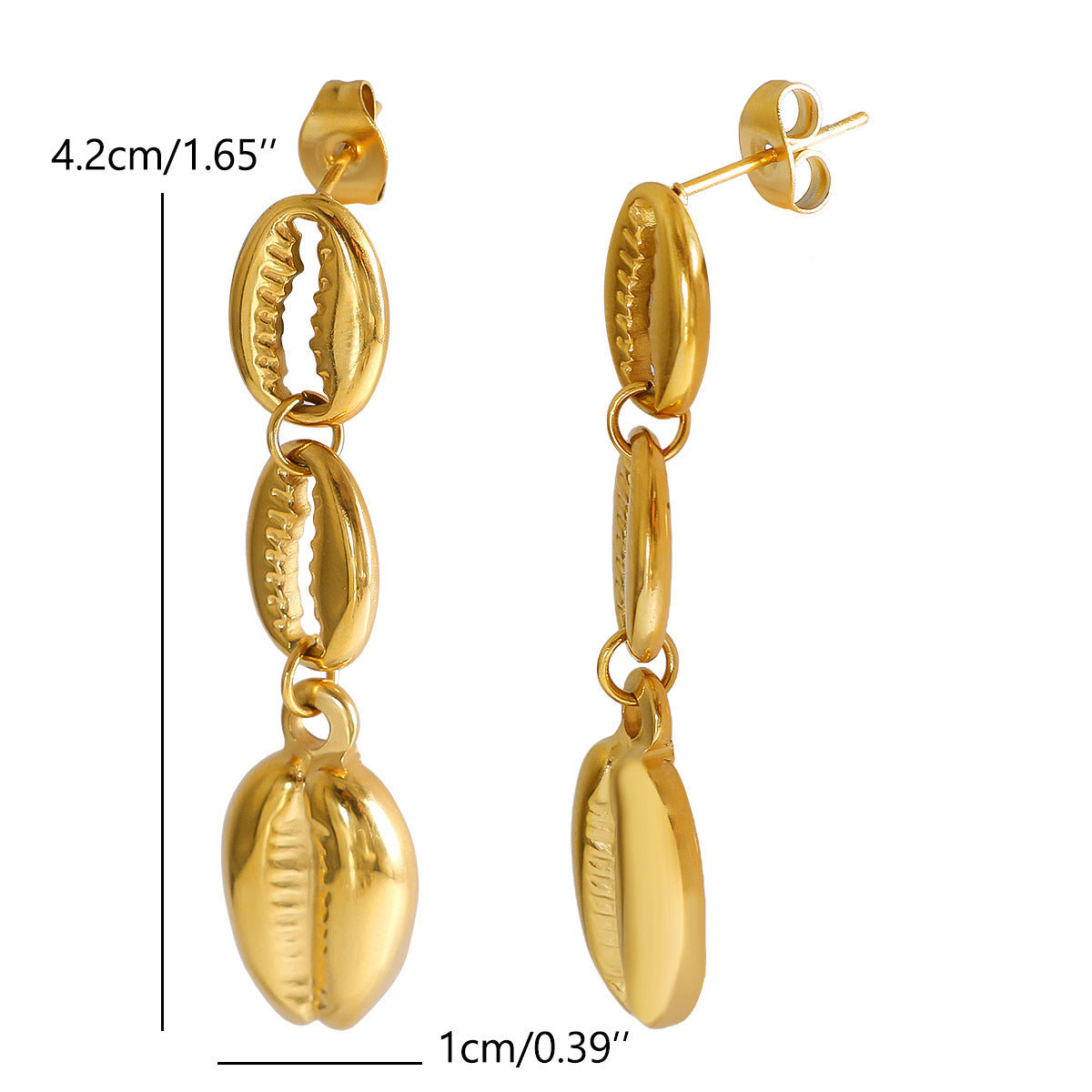 Jewelry Casual Marine Style Conch 304 Stainless Steel Plating Bracelets Earrings Necklace