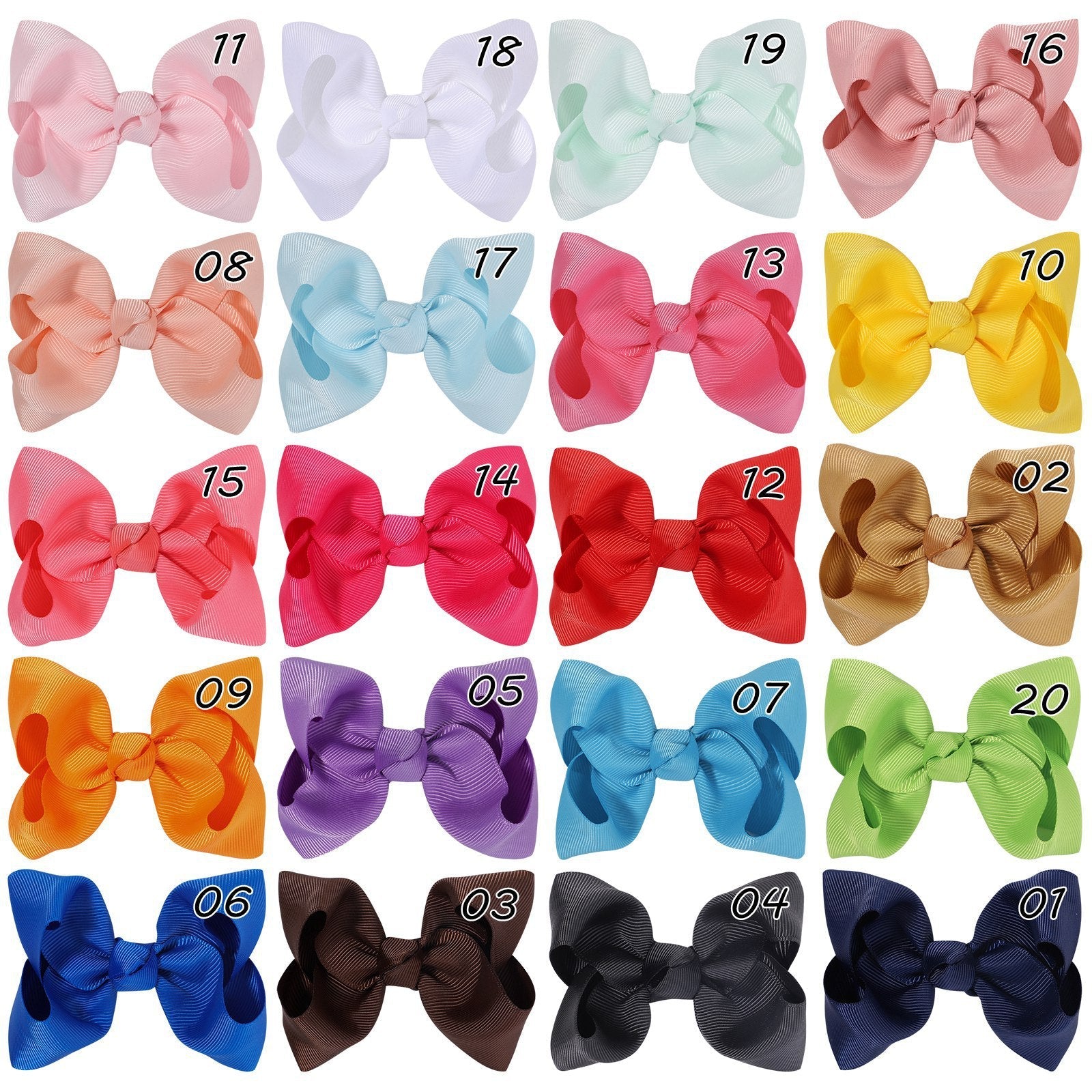 fashion bow knot polyester rib hair clip