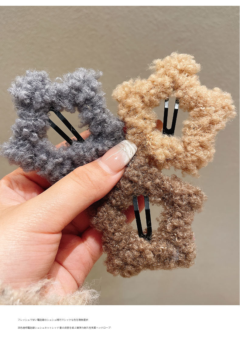 Women's Cute Star Cloth Star Hair Clip