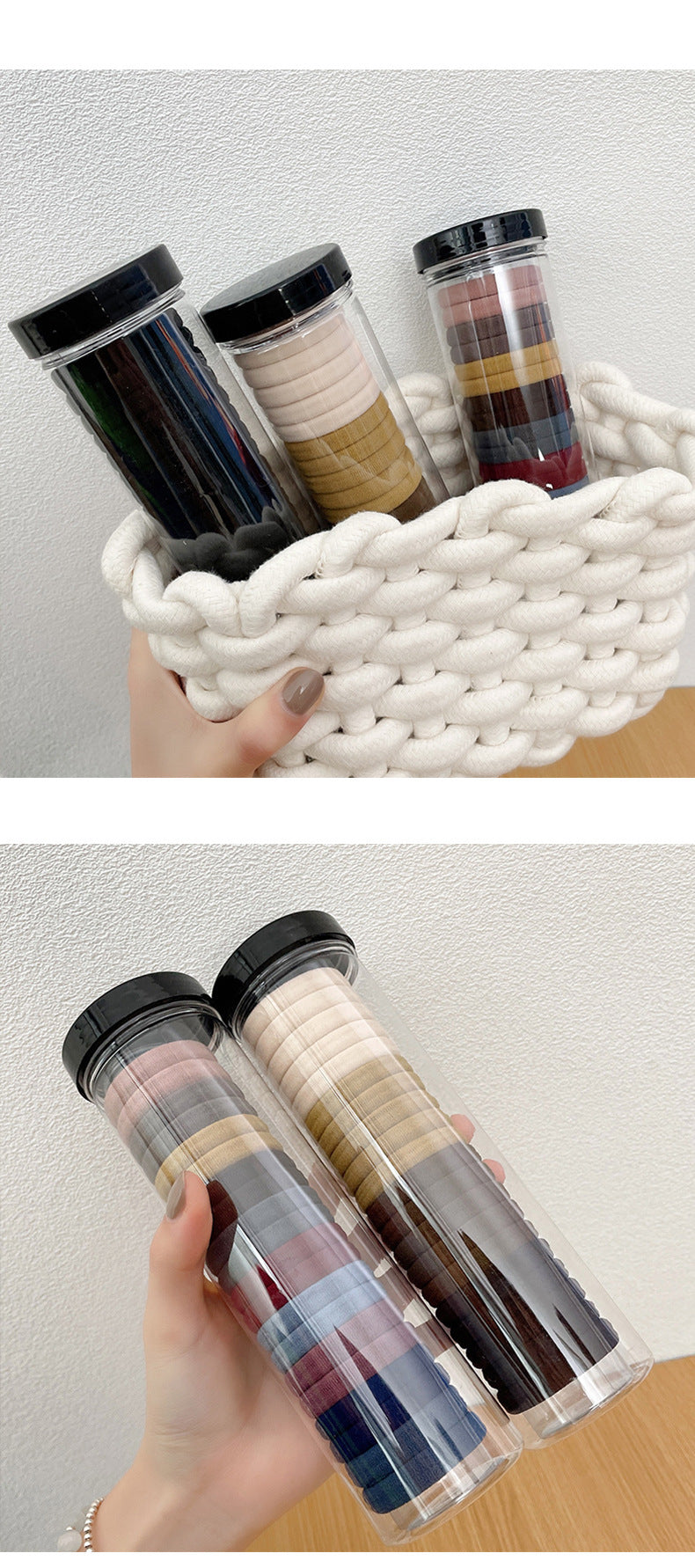 women's simple style multicolor nylon handmade hair tie