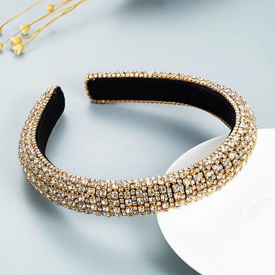 jewelry baroque full diamond fabric headband