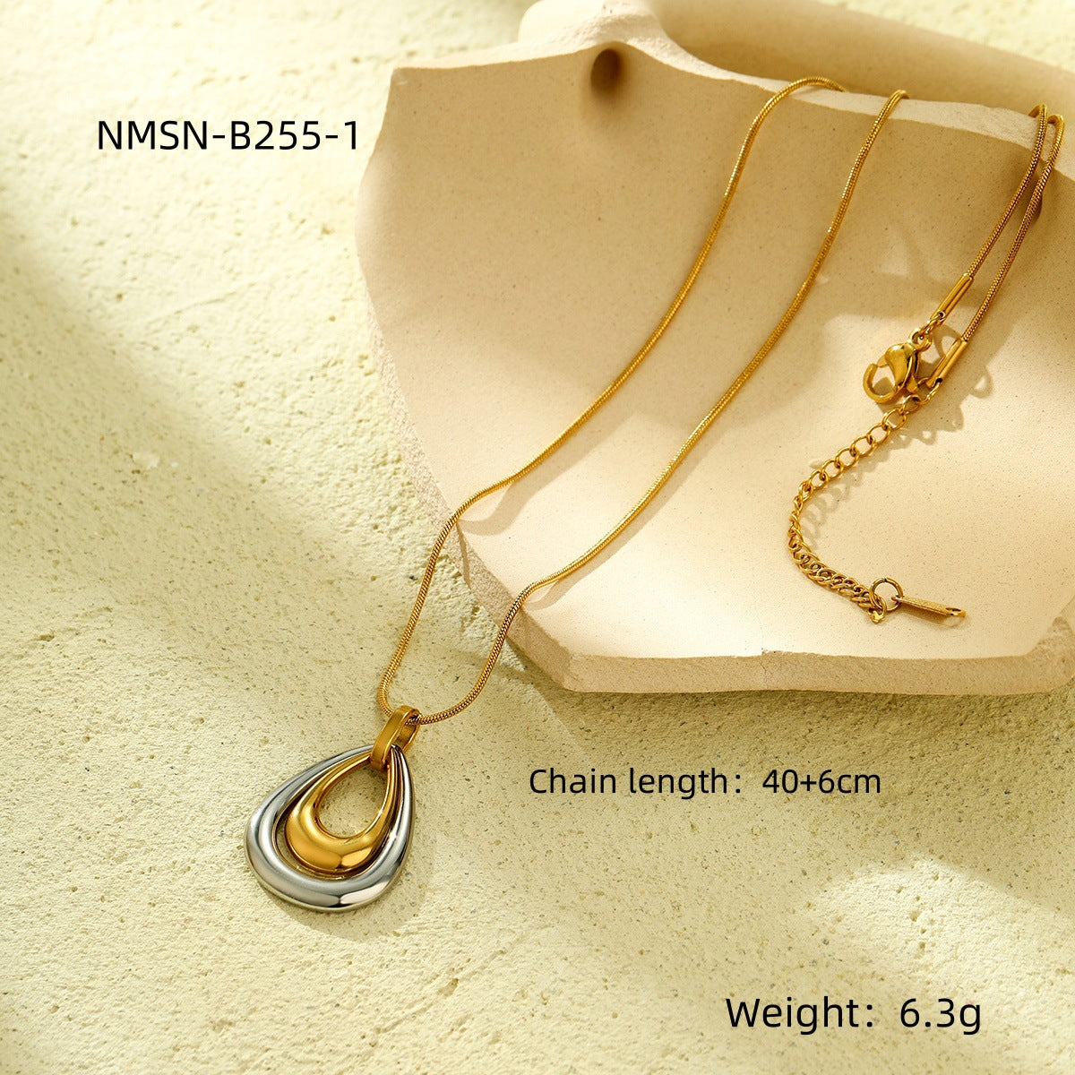 Jewelry Casual Simple Style Water Droplets 304 Stainless Steel Earrings Necklace