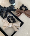 Women's Retro Bow Knot Pu Leather Hair Tie