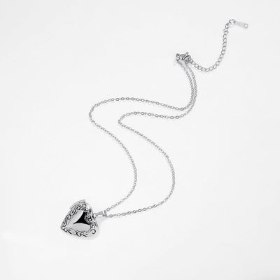 Copper K Gold Plated Rose Gold Plated Silver Plated Plating Heart Shape Locket Necklace