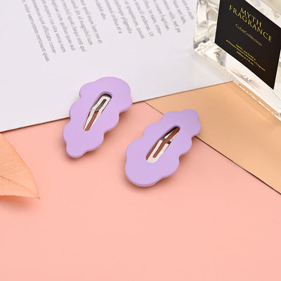 simple style solid color plastic resin hair clip 1 piece
