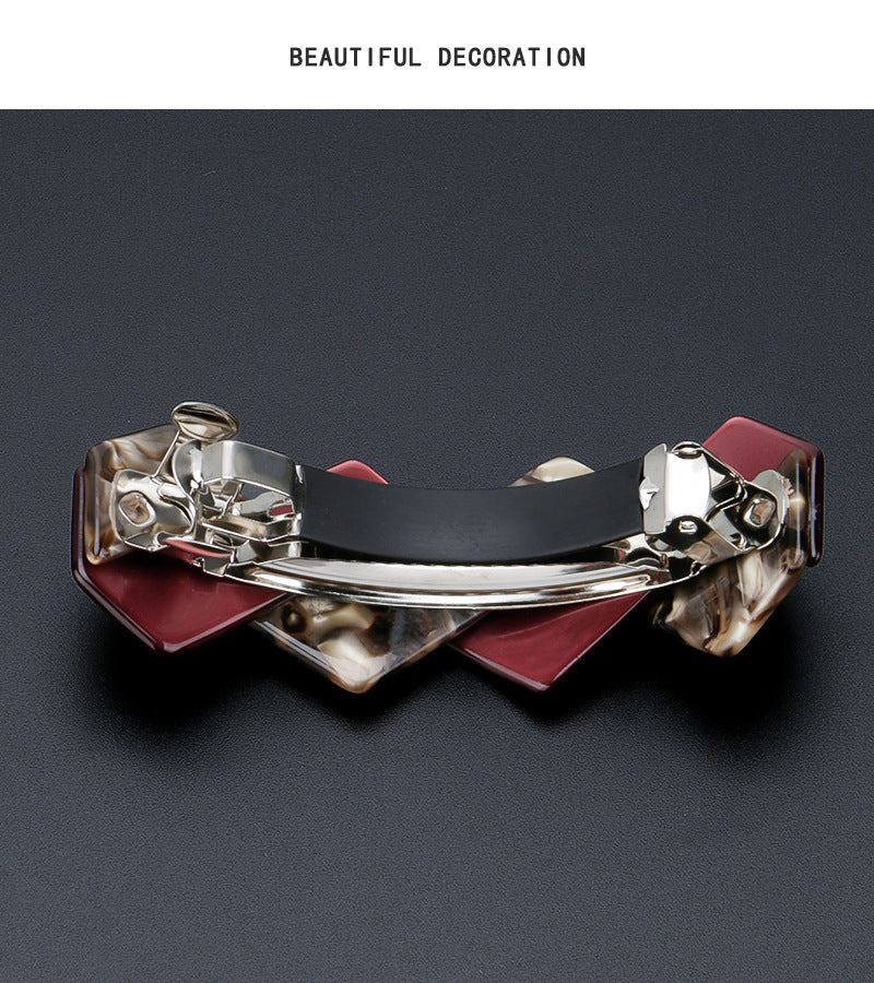 Women's Retro Simple Style Twist Acetic acid sheets Hair Clip