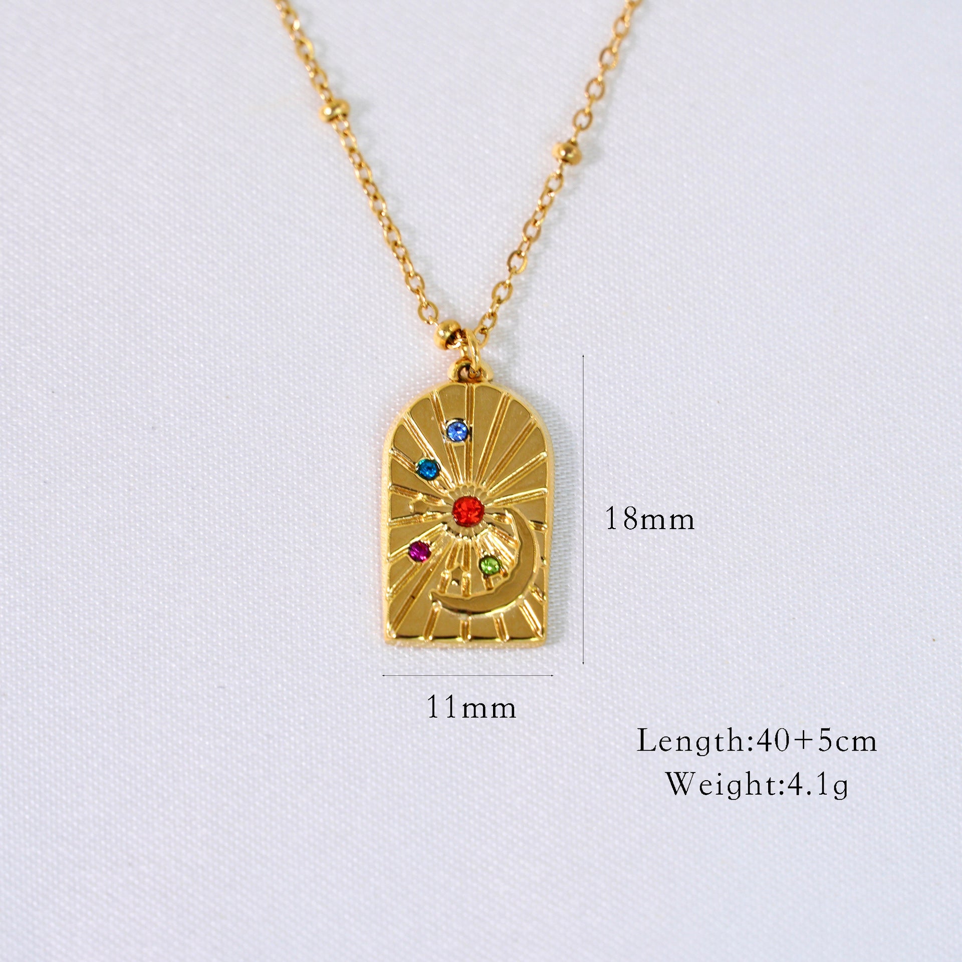 Jewelry Casual Simple Style Streetwear Geometric Titanium Steel Zircon Inlay Pendant Necklace