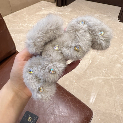 Women's Sweet Korean Style Solid Color Artificial Crystal Inlay Artificial Crystal Hair Claws