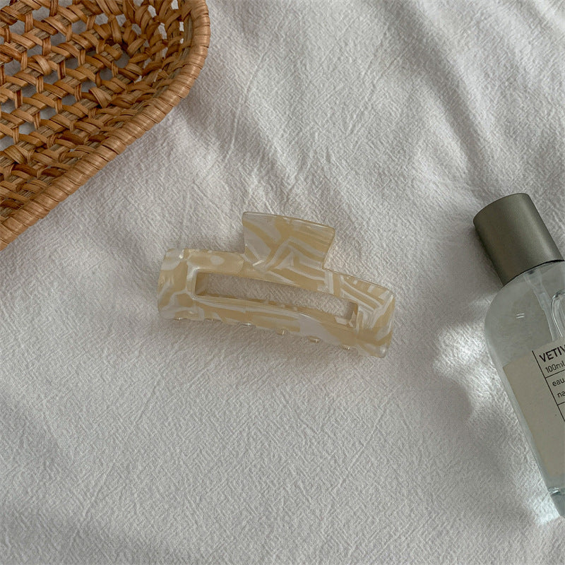 fashion color block acetic acid sheets hair claws 1 piece