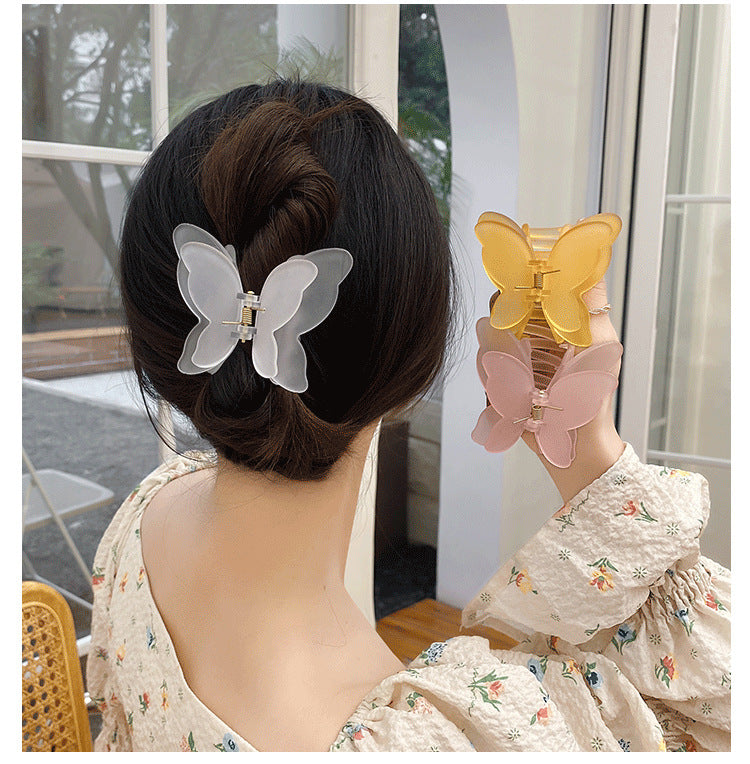 Women's Sweet Simple Style Butterfly Arylic Hair Claws