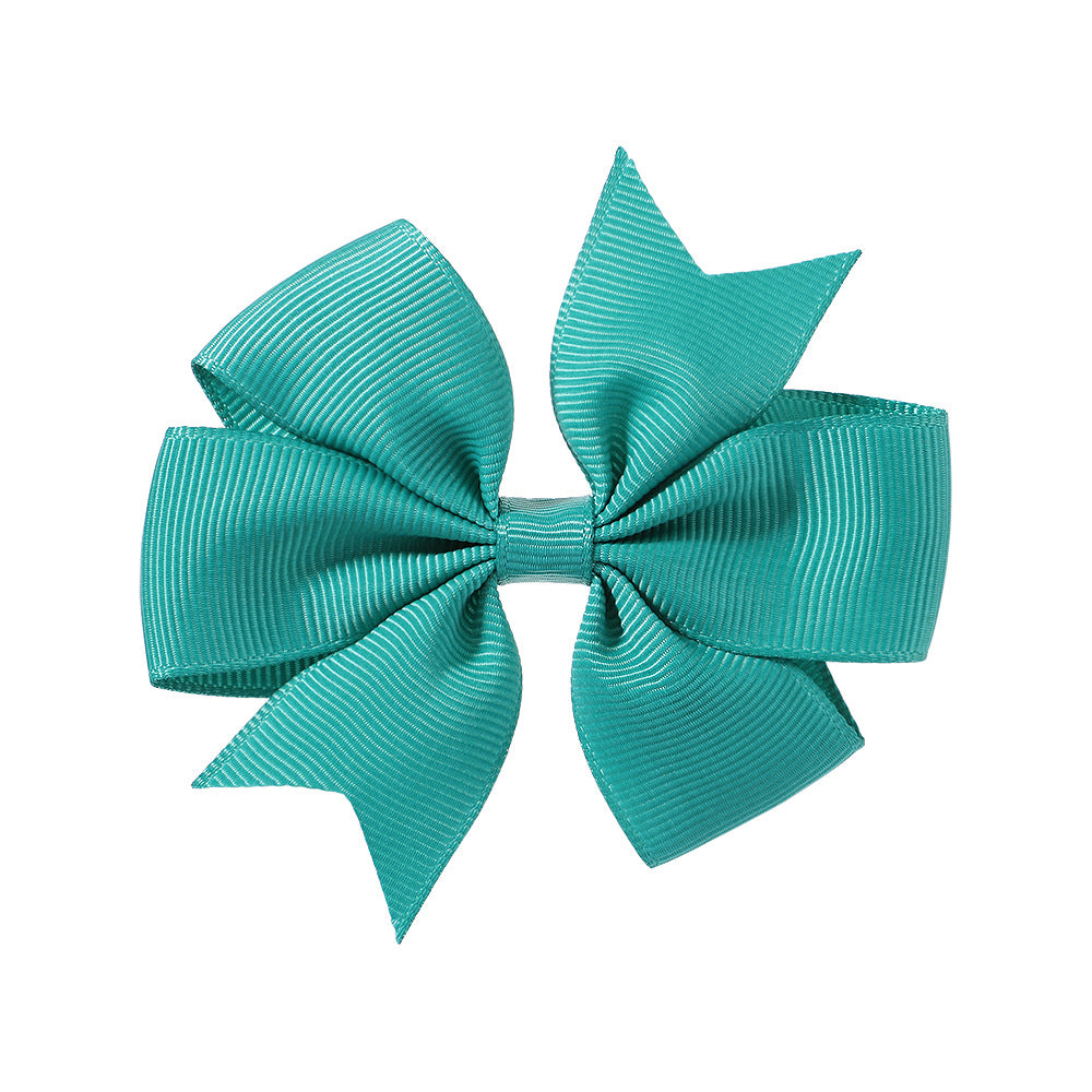 fashion solid color bow knot cloth hair clip 1 piece