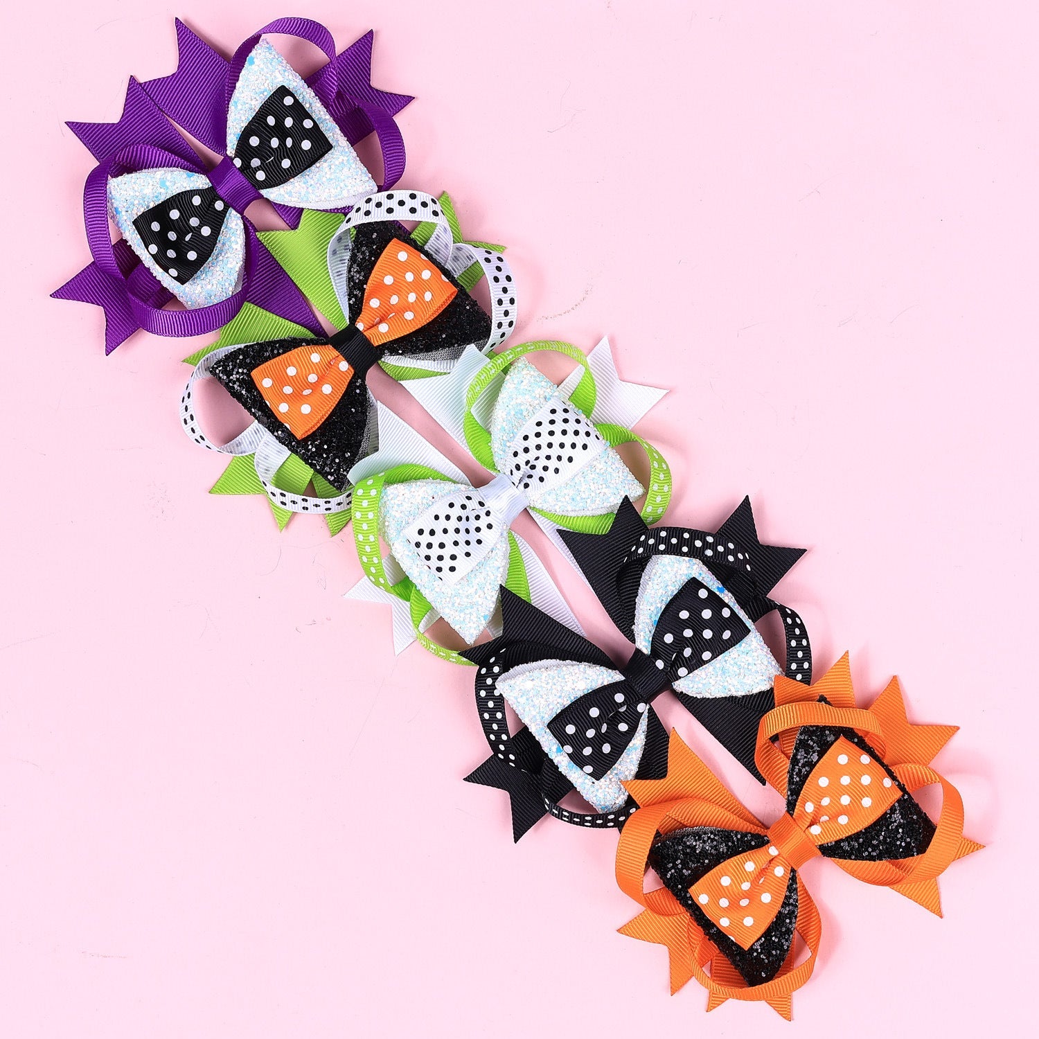 Halloween Funny Kid'S Bow Knot Threaded braid Hair Clip